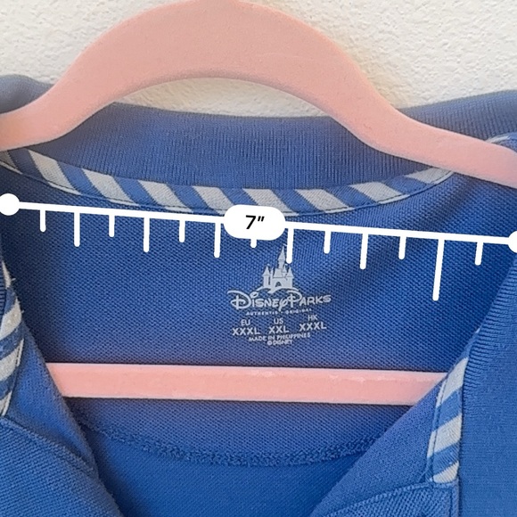 Disney Parks Mickey Mouse Shirt XXL Mens Blue Golf Polo Embroidered Classic 0003 - Picture 10 of 12